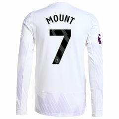Mason Mount Manchester United 2025/26 Away Long Sleeve Player Jersey White - Adidas for sale