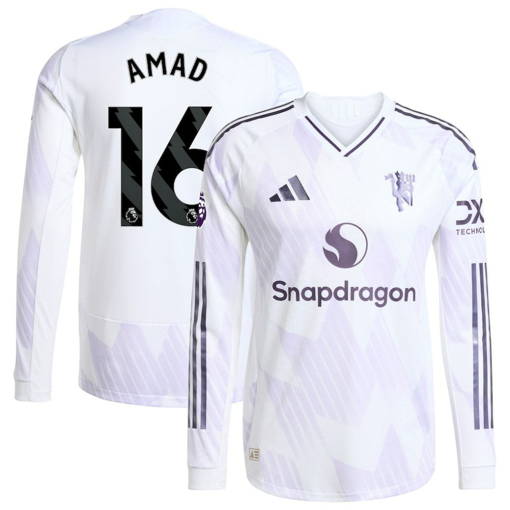 Amad Diallo Manchester United 2025/26 Away Long Sleeve Player Jersey White - Adidas