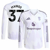 Kobbie Mainoo Manchester United 2025/26 Away Long Sleeve Player Jersey White - Adidas for sale