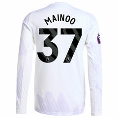 Kobbie Mainoo Manchester United 2025/26 Away Long Sleeve Player Jersey White - Adidas for sale