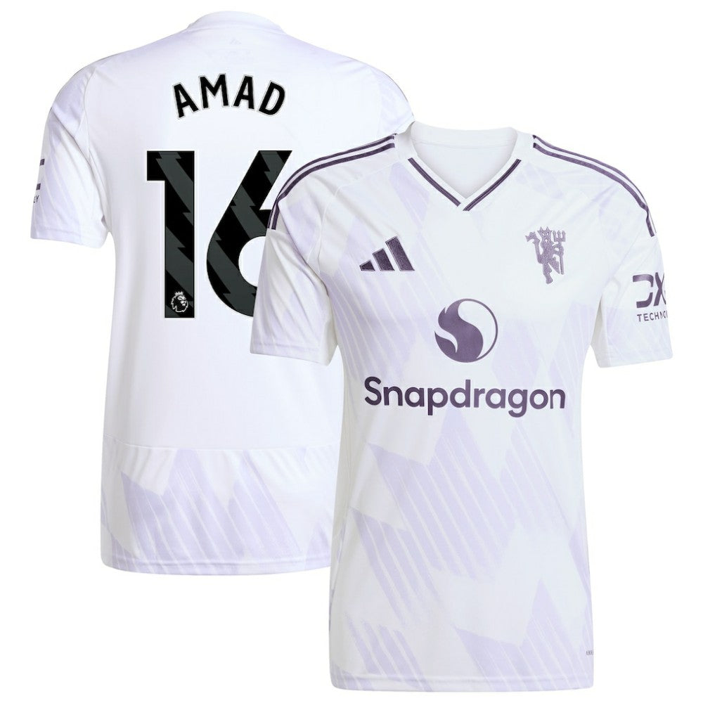 Amad Diallo Manchester United 2025/26 Away Replica Player Jersey White - Adidas sale