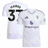 Kobbie Mainoo Manchester United 2025/26 Away Replica Player Jersey White - Adidas for sale