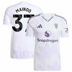 Kobbie Mainoo Manchester United 2025/26 Away Replica Player Jersey White - Adidas for sale