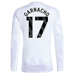 Alejandro Garnacho Manchester United 2025/26 Away Replica Long Sleeve Player Jersey White - Adidas on sale