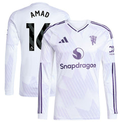 Amad Diallo Manchester United 2025/26 Away Replica Long Sleeve Player Jersey White - Adidas outlet