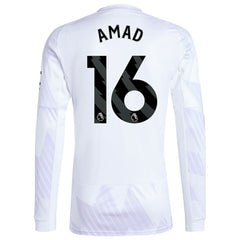 Amad Diallo Manchester United 2025/26 Away Replica Long Sleeve Player Jersey White - Adidas outlet