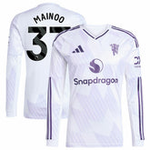 Kobbie Mainoo Manchester United 2025/26 Away Replica Long Sleeve Player Jersey White - Adidas outlet