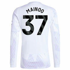 Kobbie Mainoo Manchester United 2025/26 Away Replica Long Sleeve Player Jersey White - Adidas outlet