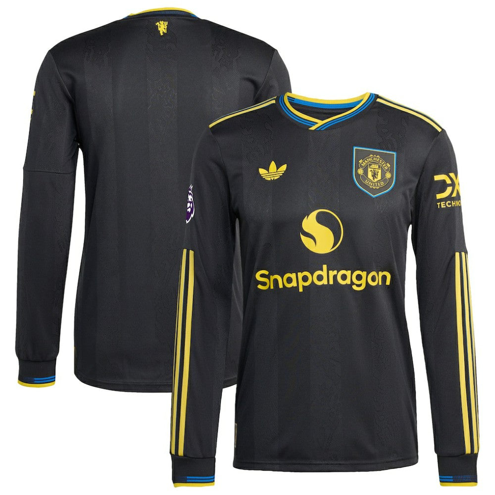 Manchester United 2025/26 Third Long Sleeve Jersey Black - Adidas discount