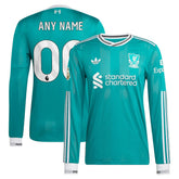 Liverpool 2025/26 Third Long Sleeve Custom Jersey Green - Adidas