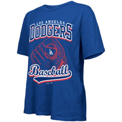 Los Angeles Dodgers Majestic Threads Women's Oversized First Base T-Shirt - Royal T-shirts
