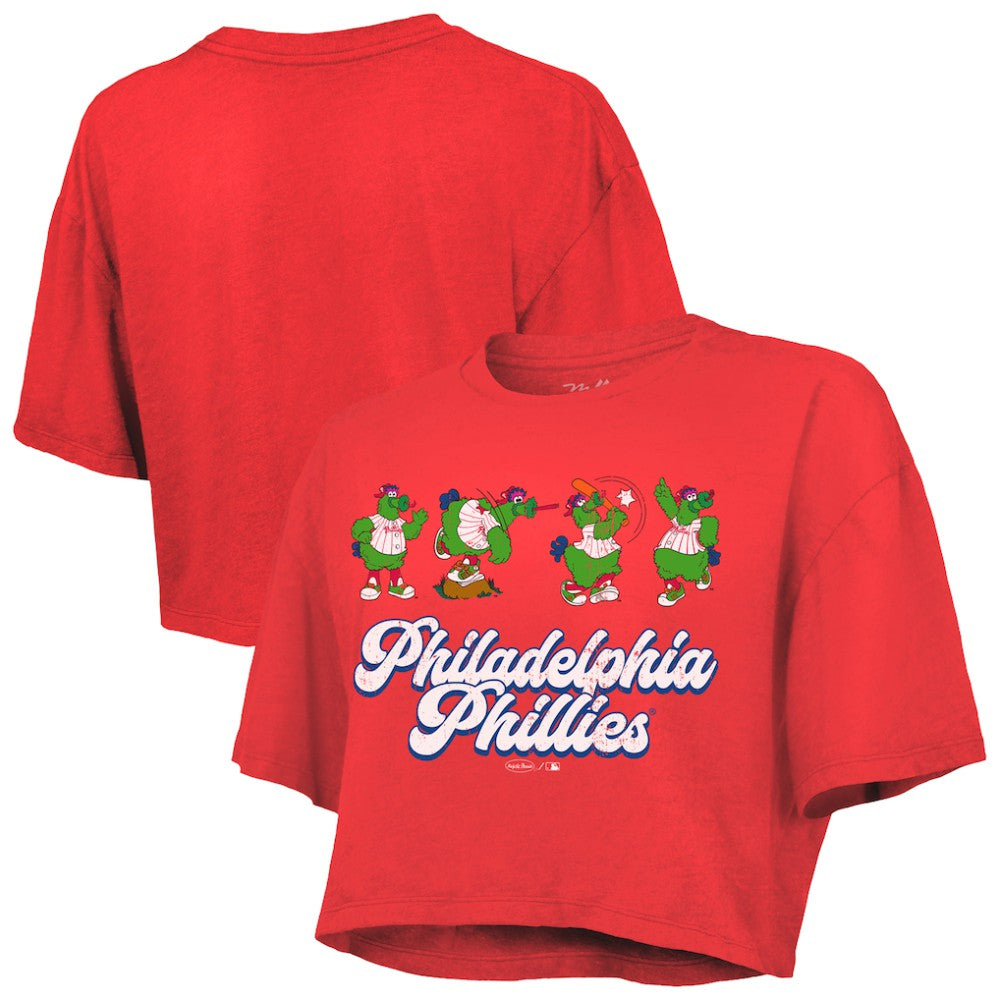 Philadelphia Phillies Majestic Threads Women's Boxy Crop T-Shirt - Red T-shirts