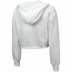 San Diego Padres Majestic Threads Women's Cropped Have A Field Day Tri-Blend Hoodie - White Hoodies