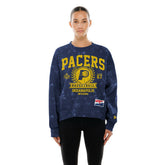 Indiana Pacers Women's Throwback Collection Mineral Wash Crewneck Sweatshirt Navy - New Era
