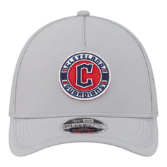 Cleveland Guardians New Era Patch 39THIRTY A-Frame M-Crown Perforated Flex Hat - Gray Hats