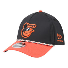 Baltimore Orioles New Era Rope M-Crown A-Frame 39THIRTY Flex Hat - Black/Orange Hats
