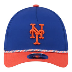 New York Mets New Era Rope M-Crown A-Frame 39THIRTY Flex Hat - Royal/Orange Hats