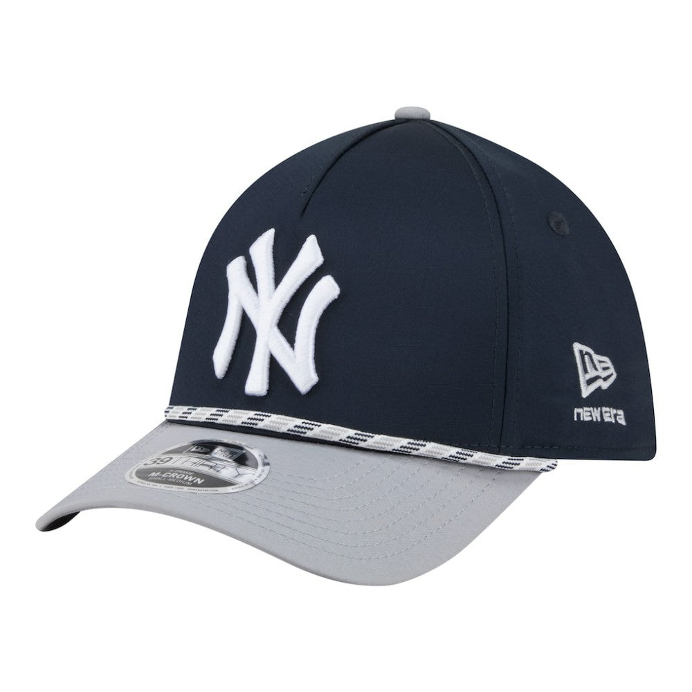 New York Yankees New Era Rope M-Crown A-Frame 39THIRTY Flex Hat - Navy/Gray Hats