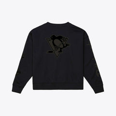 Pittsburgh Penguins Mitchell & Ness Unisex Phantom Fleece Crew Neck Sweatshirt - Black | US 203280910