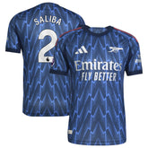 William Saliba Arsenal 2025/26 Away Player Jersey Blue - Adidas for sale
