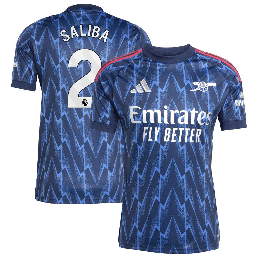 William Saliba Arsenal 2025/26 Away Replica Player Jersey Blue - Adidas online