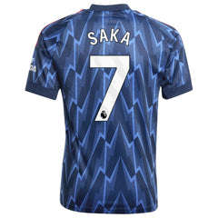 Bukayo Saka Arsenal Youth 2025/26 Away Replica Player Jersey Blue - Adidas on sale