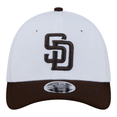 San Diego Padres New Era Youth Baseball 39THIRTY M-Crown Flex Hat - White/Brown Hats