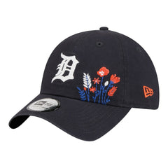 Detroit Tigers New Era Women's Wildflower Casual Classic Adjustable Hat - Navy Hats