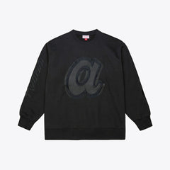 Atlanta Braves Mitchell & Ness Phantom Fleece Crewneck Sweatshirt - Black Sweatshirts