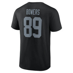 Brock Bowers Las Vegas Raiders Icon Name & Number T-Shirt - Black T-shirts