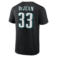 Cooper DeJean Philadelphia Eagles Icon Name & Number T-Shirt - Black T-shirts