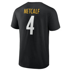 DK Metcalf Pittsburgh Steelers Icon Name & Number T-Shirt - Black T-shirts