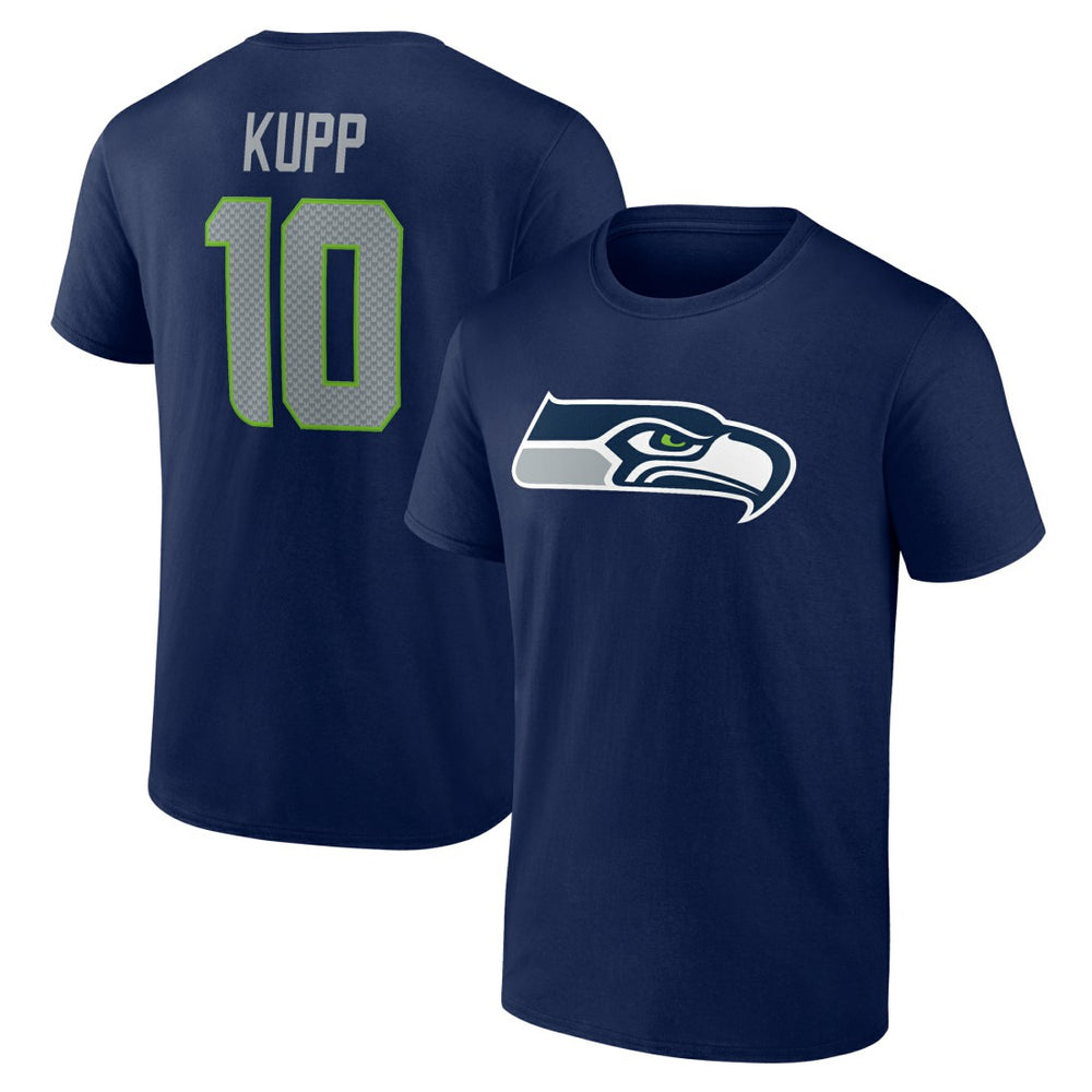 Cooper Kupp Seattle Seahawks Icon Name & Number T-Shirt - College Navy T-shirts