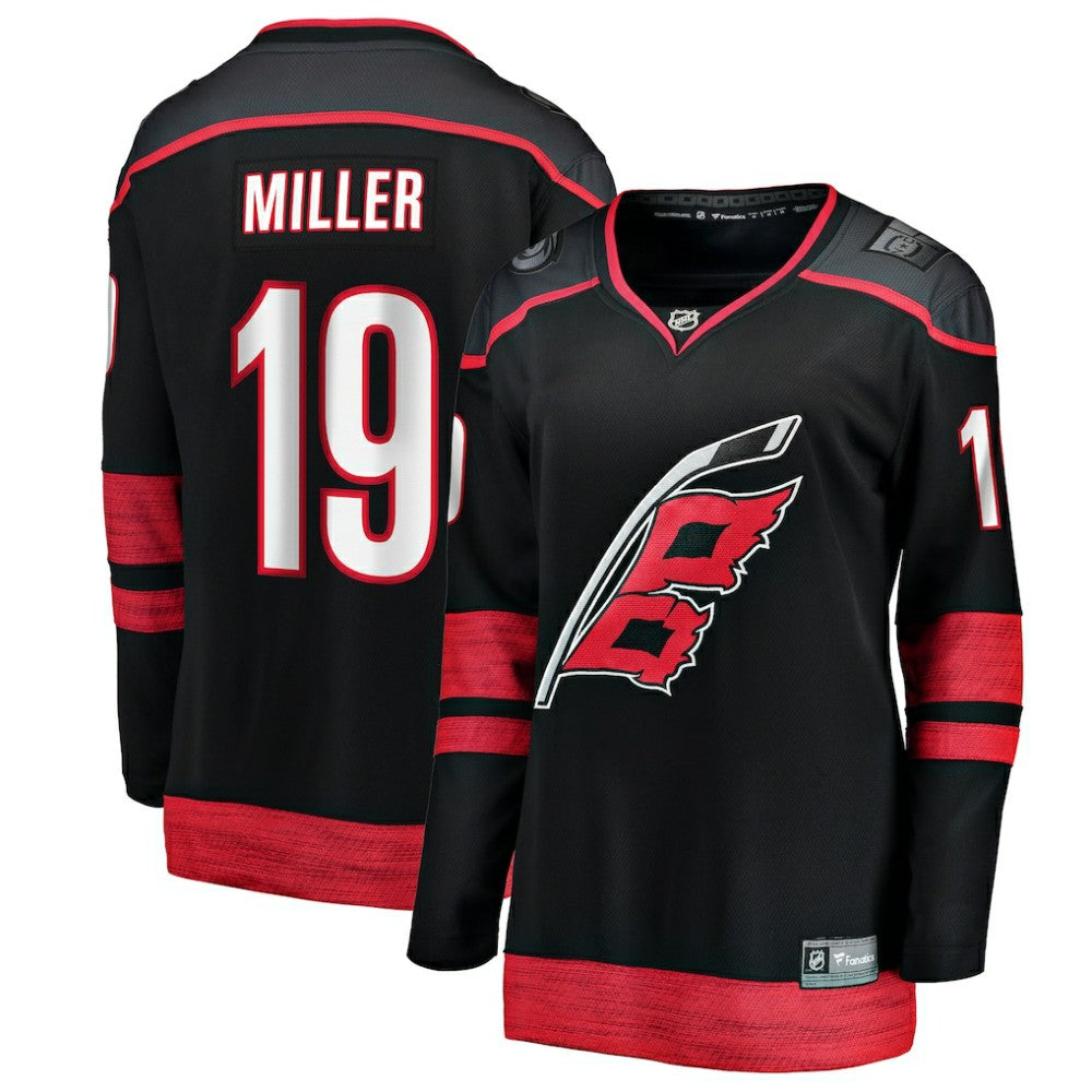 K'Andre Miller Carolina Hurricanes Fanatics Women's Home Breakaway Jersey - Black | US 203286198