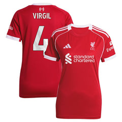 Virgil van Dijk Liverpool Women's 2025/26 Home Replica Jersey Red - Adidas for sale