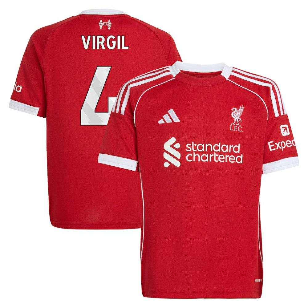 Virgil van Dijk Liverpool Youth 2025/26 Home Replica Jersey Red - Adidas outlet