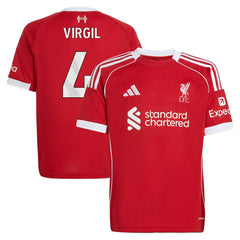 Virgil van Dijk Liverpool Youth 2025/26 Home Replica Jersey Red - Adidas outlet