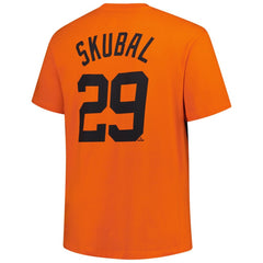 Tarik Skubal Detroit Tigers Fanatics Big & Tall Name & Number T-Shirt - Orange T-shirts