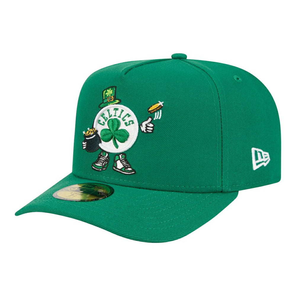 Boston Celtics Injection Cartoon Logo A-Frame 59FIFTY Fitted Hat Kelly Green - New Era