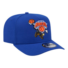 New York Knicks Injection Cartoon Logo A-Frame 9FIFTY Adjustable Hat Blue - New Era