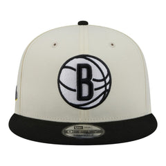 Brooklyn Nets Injection Localized 9FIFTY Snapback Hat White - New Era
