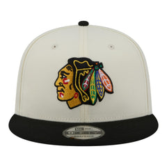 Chicago Blackhawks New Era Injection Localized Two-Tone 9FIFTY Snapback Hat - White/Black | US 203293139