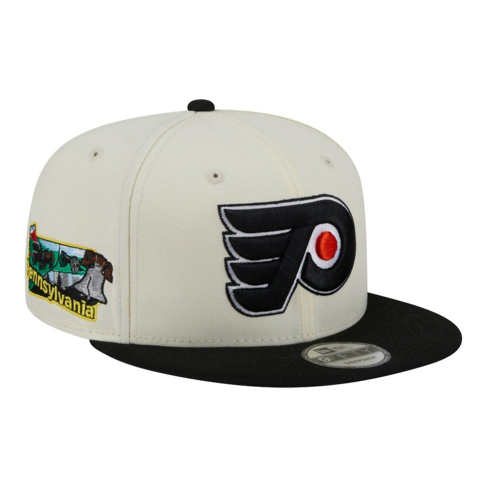 Philadelphia Flyers New Era Injection Localized Two-Tone 9FIFTY Snapback Hat - White/Black | US 203293140