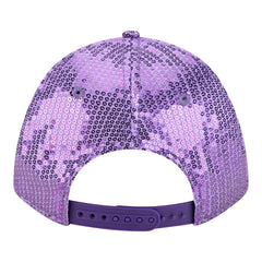 Los Angeles Lakers Women's Sequin M-Crown 9FORTY Adjustable Hat Purple - New Era