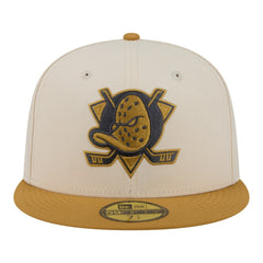 Anaheim Ducks New Era Colorpack Two-Tone 59FIFTY Fitted Hat - Cream/Tan | US 203294170