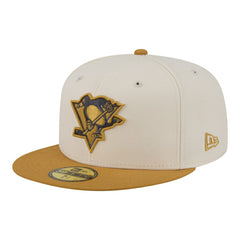 Pittsburgh Penguins New Era Colorpack Two-Tone 59FIFTY Fitted Hat - Cream/Tan | US 203294181