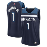 Terrence Shannon Jr. Minnesota Timberwolves Fast Break Replica Jersey Navy Icon Edition - Fanatics