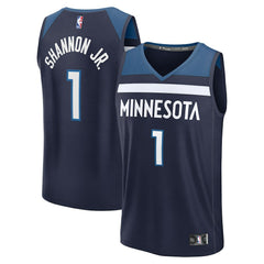 Terrence Shannon Jr. Minnesota Timberwolves Fast Break Replica Jersey Navy Icon Edition - Fanatics
