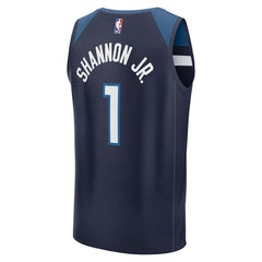 Terrence Shannon Jr. Minnesota Timberwolves Fast Break Replica Jersey Navy Icon Edition - Fanatics