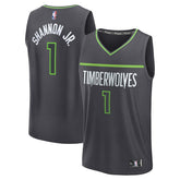 Terrence Shannon Jr. Minnesota Timberwolves Fast Break Replica Jersey Statement Edition Anthracite - Fanatics